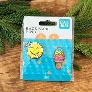 Backpack Pins - Smile Face and Ice Cream Cone